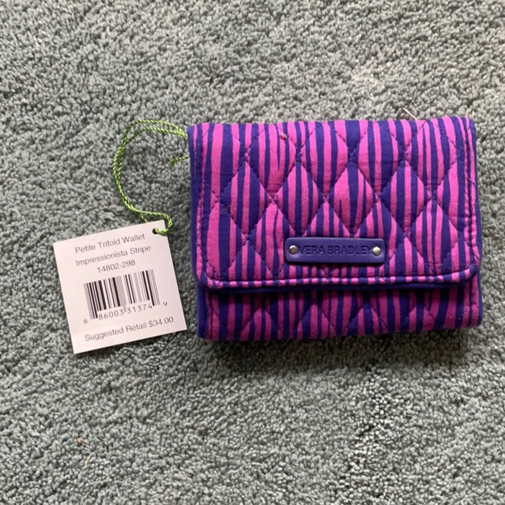 Vera Bradley Pink and Purple Quilted Wallet